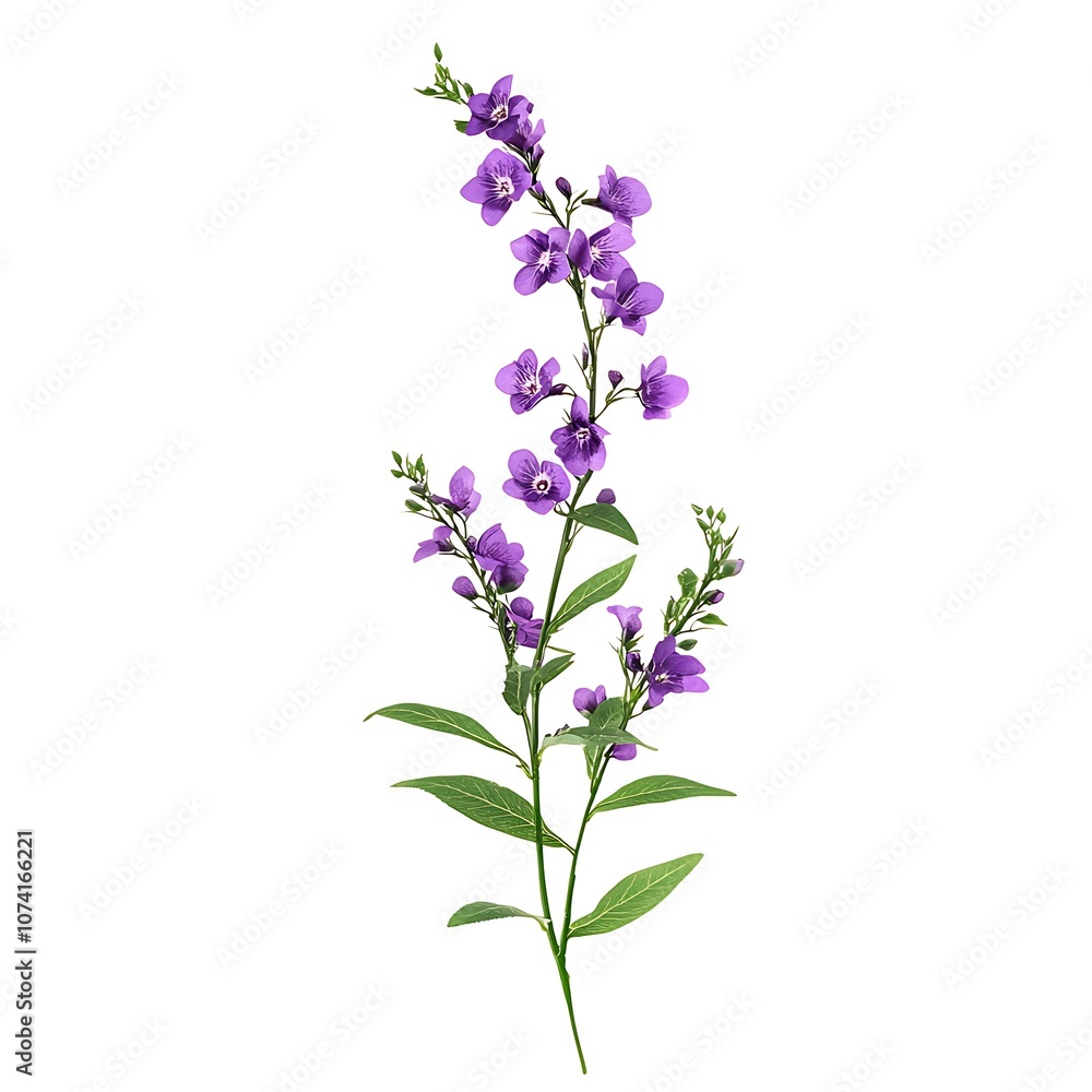 Fototapeta premium Angelonia isolated on a with a white background