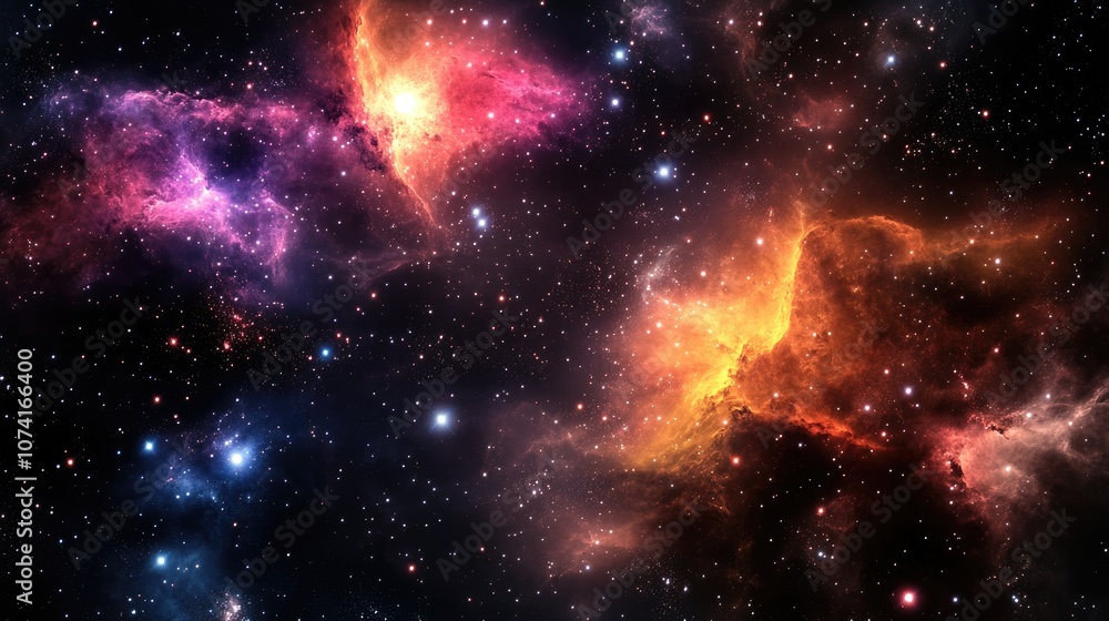 Cosmic galaxy background featuring stars and cosmic gas in a 3D cartoon rendering Cosmic galaxy background featuring stars and cosmic gas in a 3D cartoon rendering