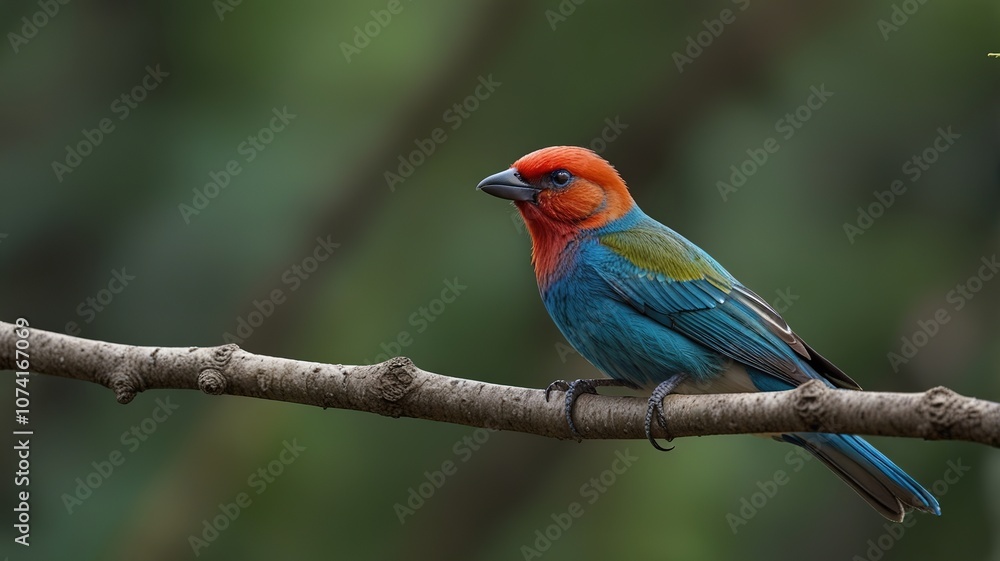 Cute bird perching on top mossy stick background in shaded sun lighting, amazing nature Cute bird perching on top mossy stick background in shaded sun lighting, amazing nature