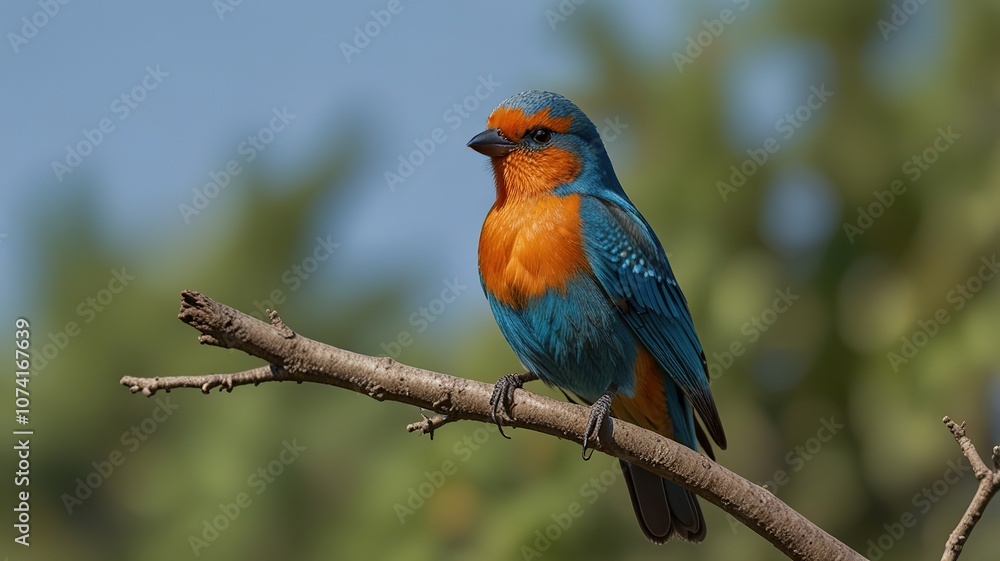 Cute bird perching on top mossy stick background in shaded sun lighting, amazing nature Cute bird perching on top mossy stick background in shaded sun lighting, amazing nature