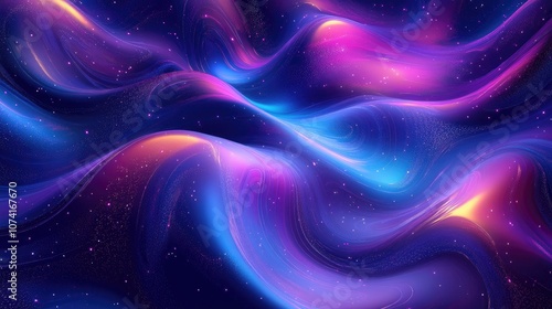 Space abstract background in 3D cartoon rendering Digital art of a fantasy universe