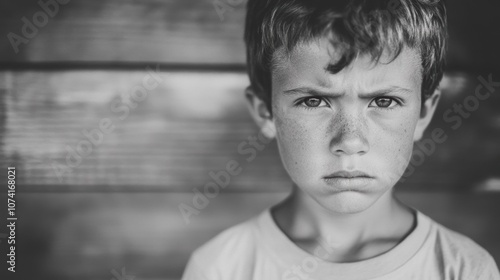 A young boy is deeply immersed in reading a book alone at home, displaying concentration and curiosity