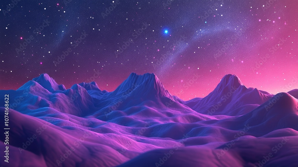 Fototapeta premium 3D cartoon depiction of the Milky Way
