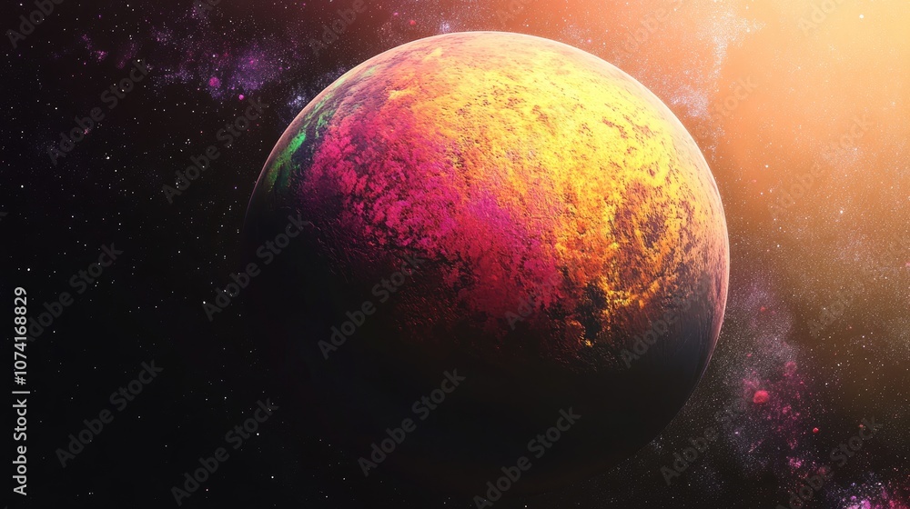 Exoplanet 3D illustration featuring a 3D cartoon rendering Exoplanet 3D illustration featuring a 3D cartoon rendering