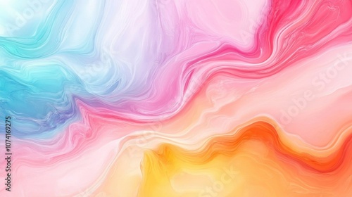 Multi colored pastel art background wallpaper design in 3D cartoon rendering