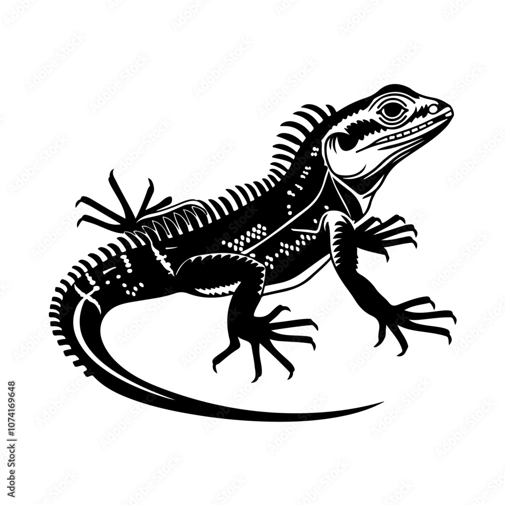 Fototapeta premium Spiny tailed Lizard Vector Logo