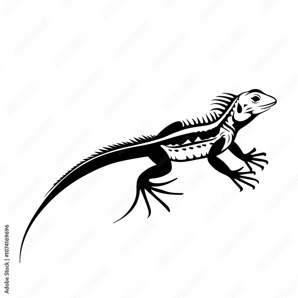Fototapeta premium Spiny tailed Lizard Vector Logo