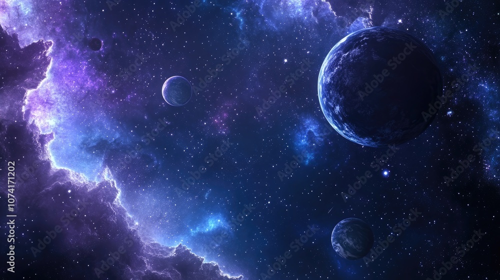 2D illustration featuring a cartoon background image Deep interstellar space with stars planets and moons Various imaginative science fiction backdrops Space themed art for children 2D illustration featuring a cartoon background image Deep interstellar space with stars planets and moons Various imaginative science fiction backdrops Space themed art for children