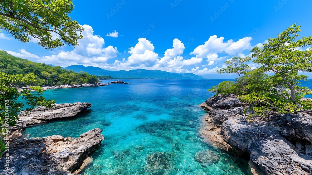 Serene Mountain Lake with Majestic Peaks Serene Mountain Lake with Majestic Peaks