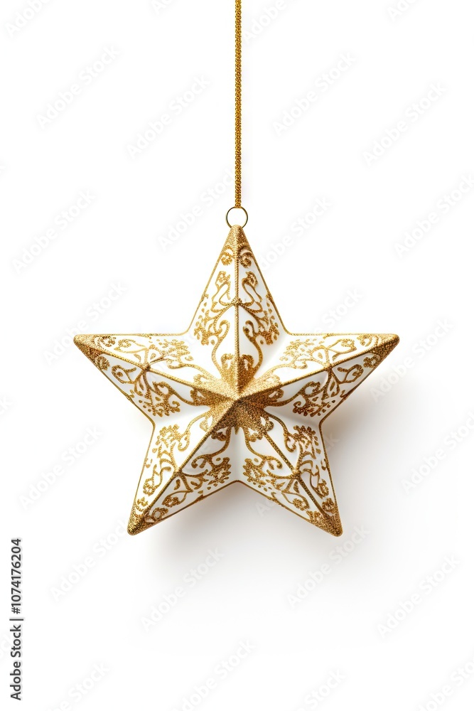 Christmas ornament hanging gold christmas white. Christmas ornament hanging gold christmas white.