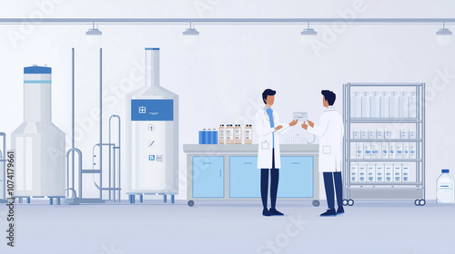 Scientists Collaborating in...