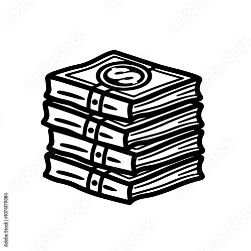 Stack Of Cash Money Vector Logo