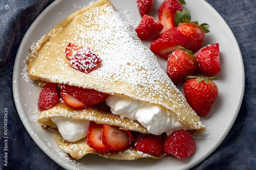 Pancakes with strawberry Pancakes with strawberry