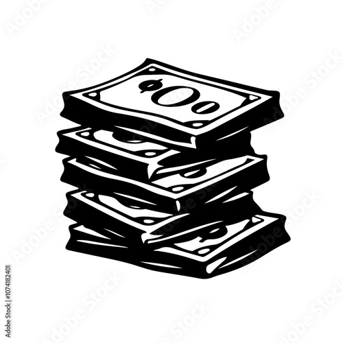 Stack Of Money Vector Logo