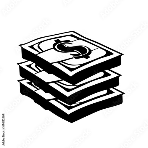 Stack Of Money Vector Logo