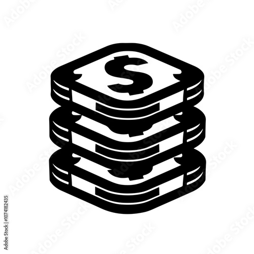 Stack Of Money Vector Logo