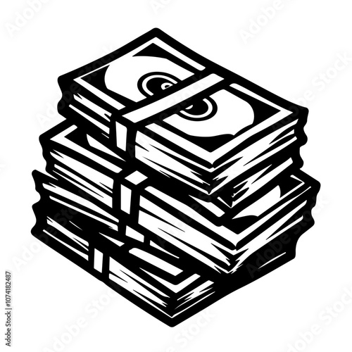 Stacks Of Cash Vector Logo