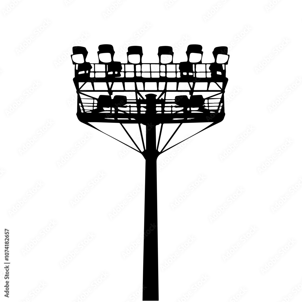 Stadium Lights Vector Logo Stadium Lights Vector Logo