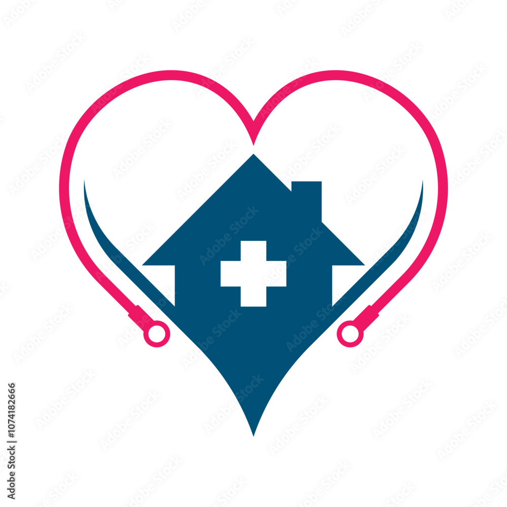 Fototapeta premium Home care logo template vector icon design