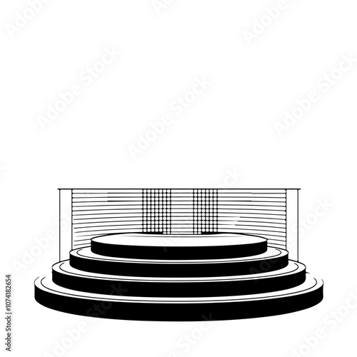 Stage Podium Vector Logo