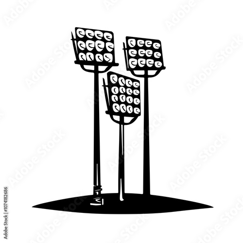 Stadium Lights Vector Logo