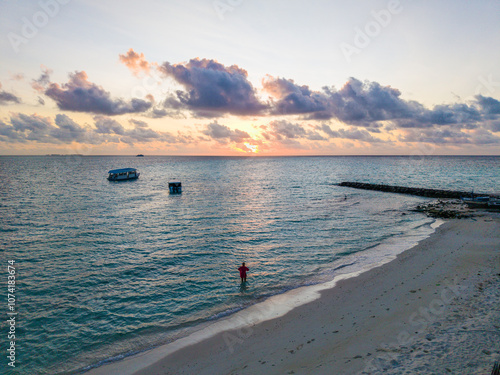 View of Fulidhoo island in the Maldives photo