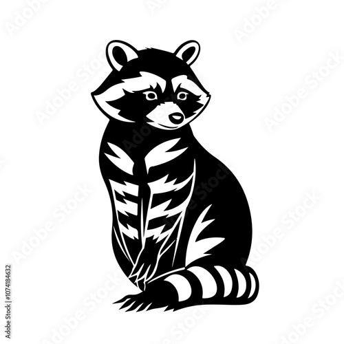 Standing Raccoon Vector Logo