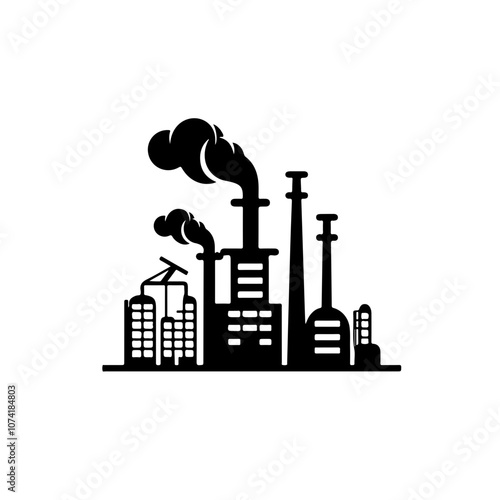 Steel Plant Vector Logo