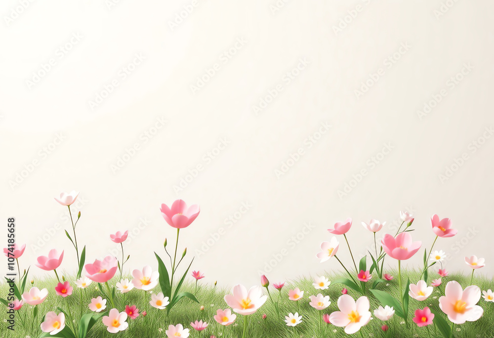 festive spring banner background Template Illustration with spring flower background festive spring banner background Template Illustration with spring flower background