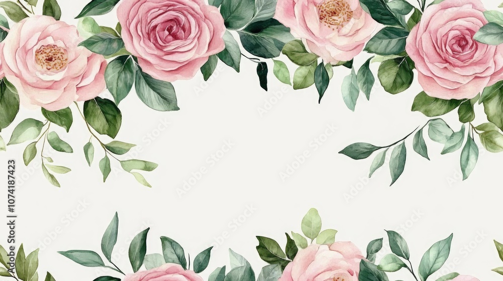 custom made wallpaper toronto digitalSeamless watercolor pattern featuring a romantic wreath of roses and peonies with lush green leaves ideal for wedding invitations and greeting cards