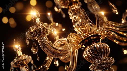 3D Rendering of Luxurious Chandeliers in Detail