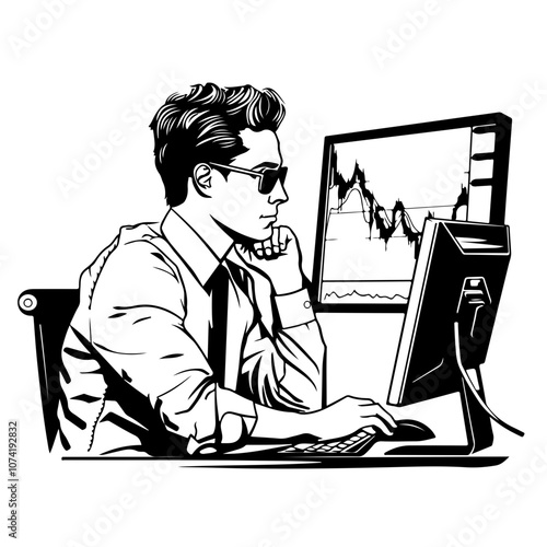 Stock Trader Vector Logo