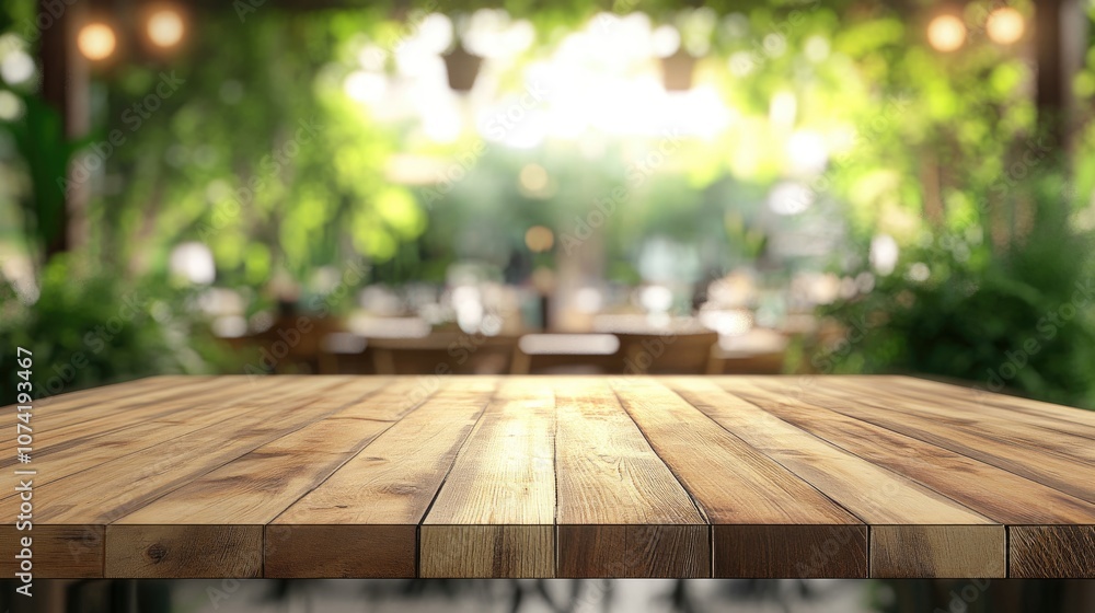 3D Rendering of Tabletop with Blurred Restaurant Background 3D Rendering of Tabletop with Blurred Restaurant Background