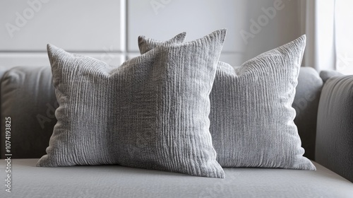 3D rendering of a gray lacerate cushion for background design