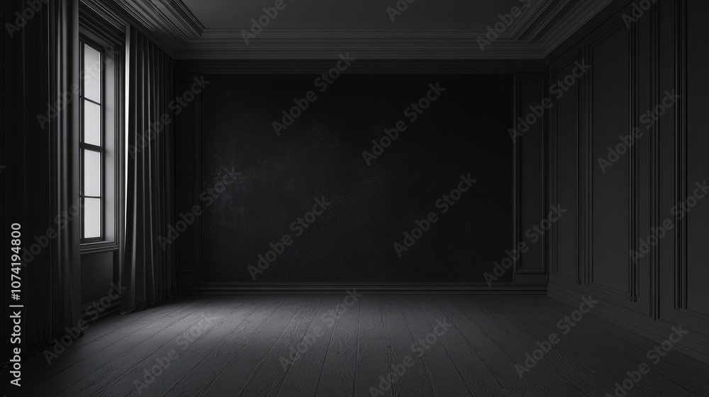 Empty room with wall backdrop 3D rendering and illustration Empty room with wall backdrop 3D rendering and illustration