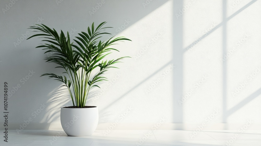 3D rendering of a home room plant displayed on a white background with soft lighting 3D rendering of a home room plant displayed on a white background with soft lighting