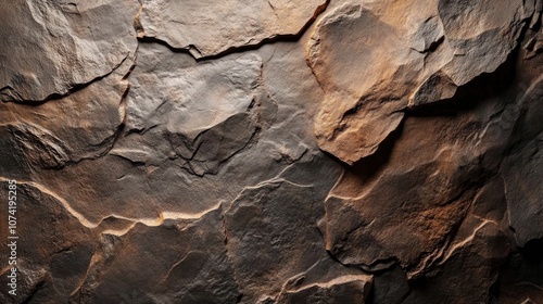 Fototapeta Naklejka Na Ścianę i Meble -  3D rendering of a brown stone surface