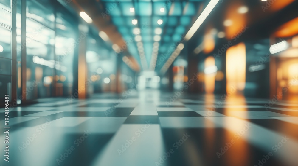 3D rendering of an abstract blurred and defocused airport terminal interior for use as a background 3D rendering of an abstract blurred and defocused airport terminal interior for use as a background