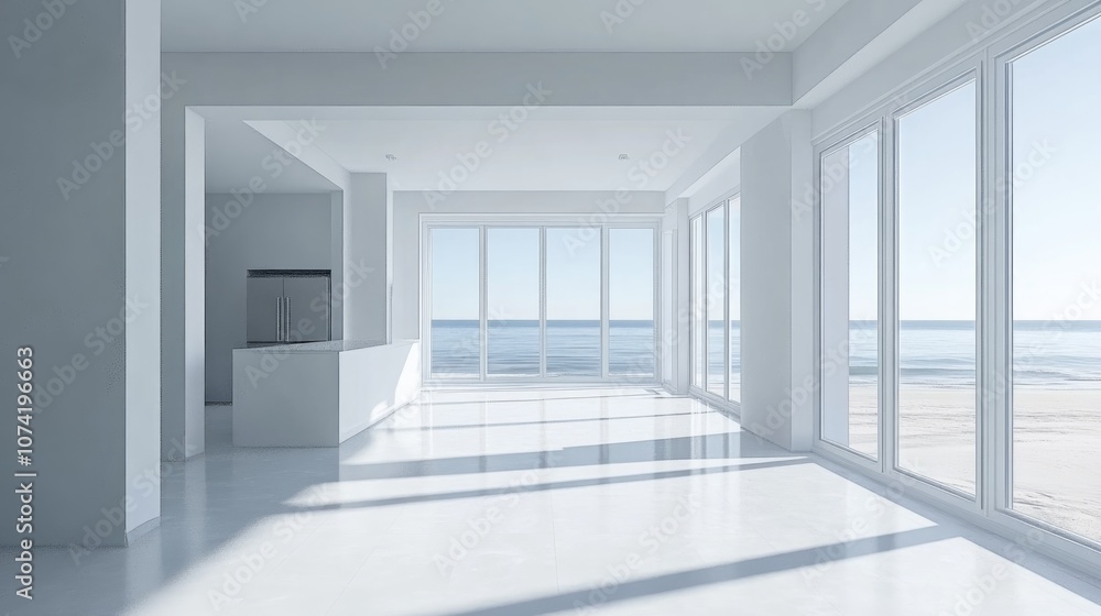 Empty interior design with 3D rendering Empty interior design with 3D rendering