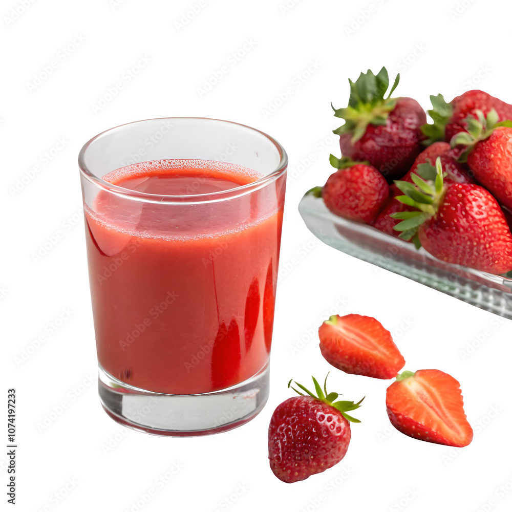 Strawberry smoothie with strawberry Strawberry smoothie with strawberry