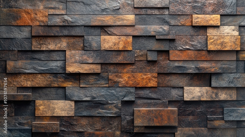 3D rendering of a contemporary brick wall background 3D rendering of a contemporary brick wall background