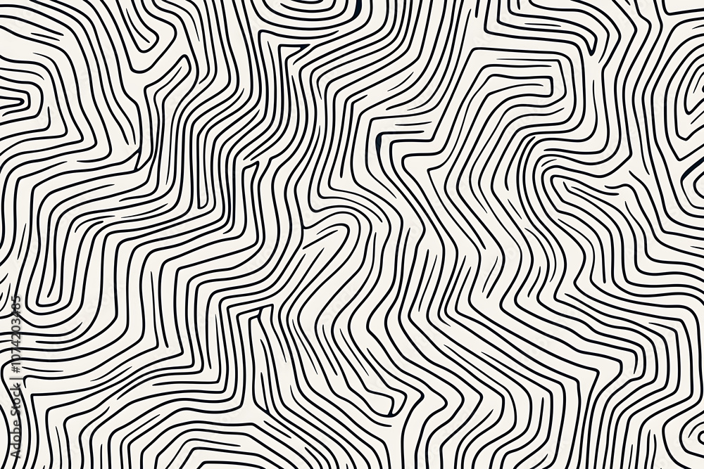 Intricate black and white maze pattern with winding lines, creating an abstract geometric background. Ideal for design projects, textures, and visual concepts. Intricate black and white maze pattern with winding lines, creating an abstract geometric background. Ideal for design projects, textures, and visual concepts.