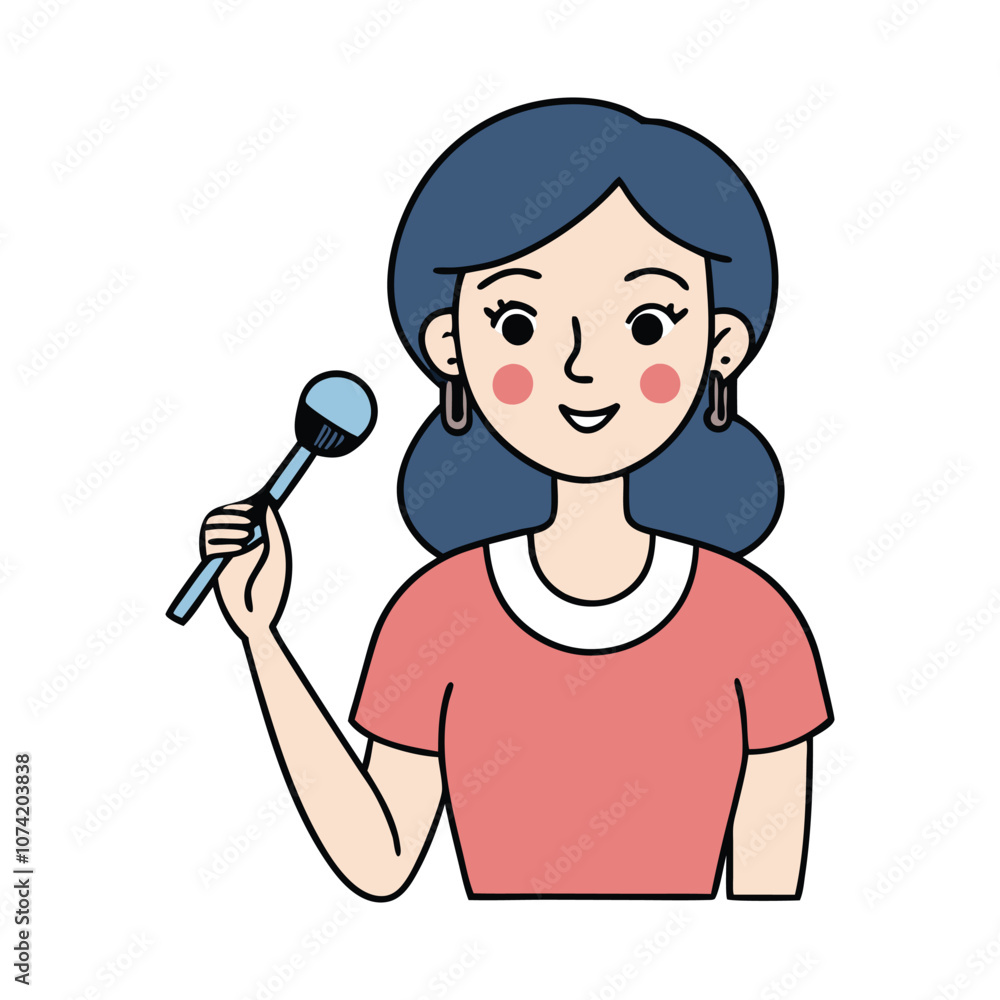 A stylish woman applies makeup, focusing on her face with precision and elegance. Her profile features flowing hair, subtle beauty details, and modern cosmetics in hand. A stylish woman applies makeup, focusing on her face with precision and elegance. Her profile features flowing hair, subtle beauty details, and modern cosmetics in hand.