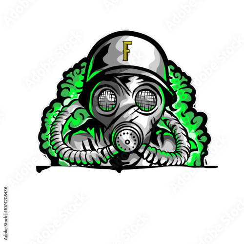 gas mask illustration photo