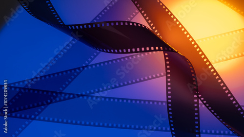 Fotografie abstract colorful background with film strip