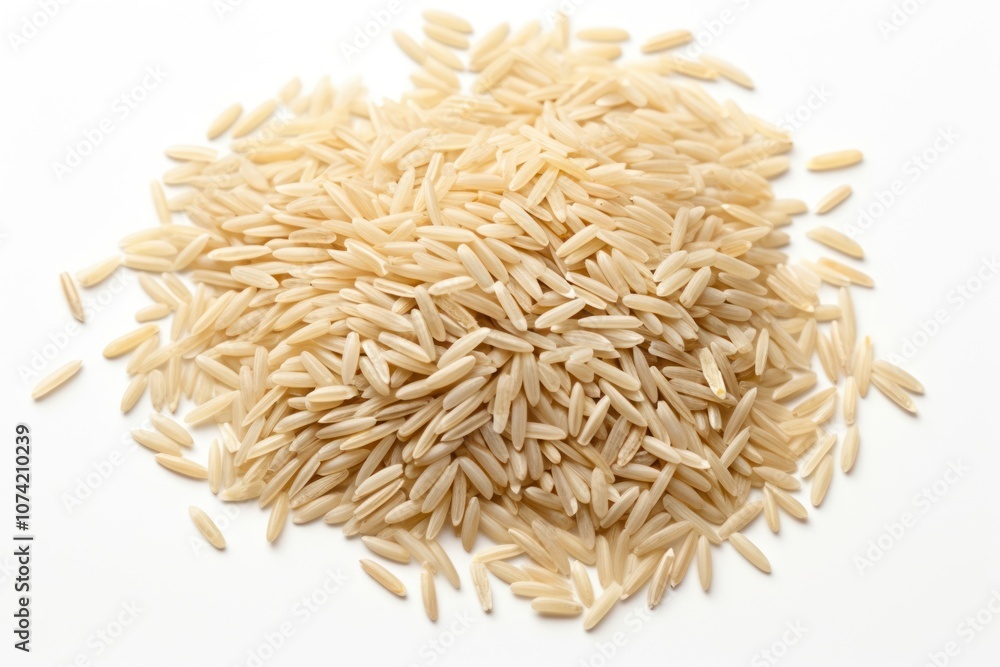 Rice grain food white background ingredient. Rice grain food white background ingredient.
