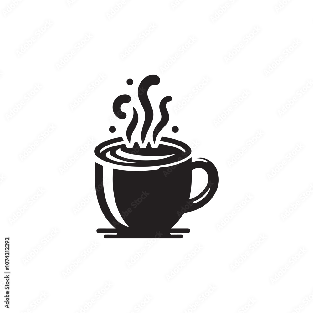 Coffee Cup silhouette vector design art illustration. Coffee Cup silhouette vector design art illustration.