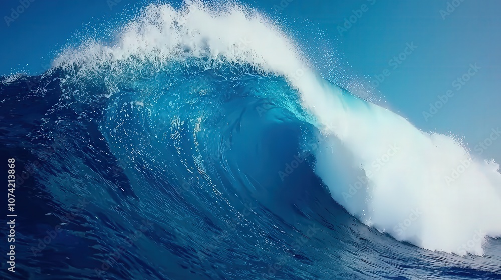Majestic Ocean Wave Crashing Blue Water Foam Nature Photography Majestic Ocean Wave Crashing Blue Water Foam Nature Photography