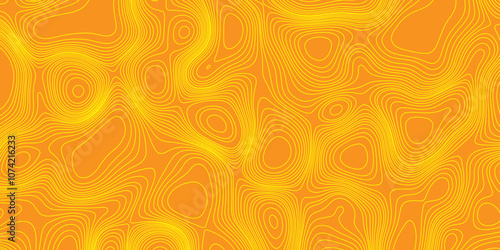 Topographic map background geographic line relief terrain map contours trail seamless ornament design, color contours topography stylized lines map wave curved reliefs abstract background.