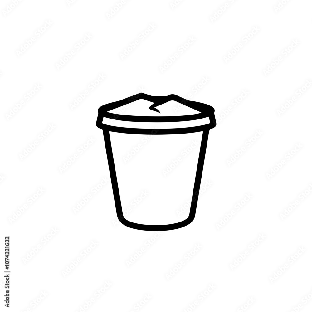 Styrofoam Container Opened Vector Logo Styrofoam Container Opened Vector Logo